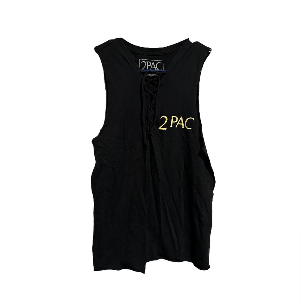 2 PAC Sleeveless Tie Front Top 100% Cotton Small